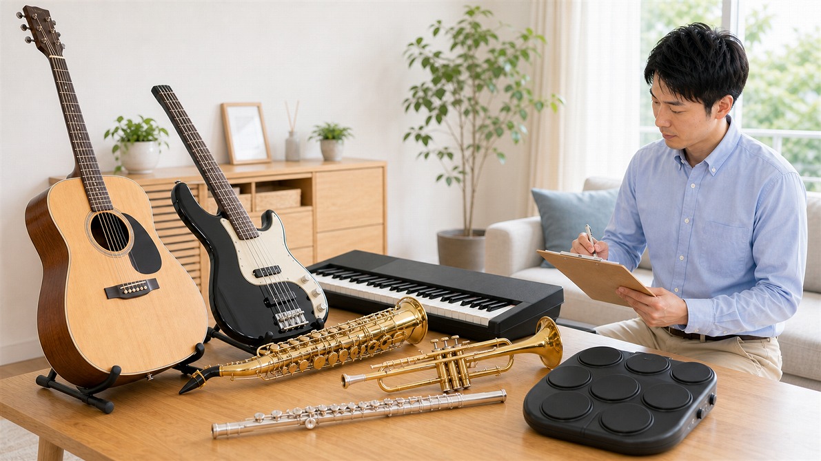 ギターやベース、管楽器、キーボードなど出張買取できる豊富な楽器類